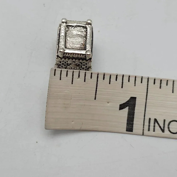 Sterling Silver Castle Charm Bead For European Bracelet Necklace - Picture 5 of 5